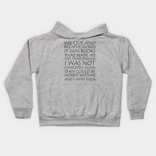 We Live and Breathe Words Kids Hoodie